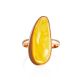 Gold Plated Silver Ring With Honey Amber The Glow, Ring Size: 8 / 18, image , picture 3