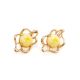 Floral Amber Earrings In Gold-Plated Silver The Daisy, image , picture 2