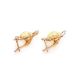 Floral Amber Earrings In Gold-Plated Silver The Daisy, image , picture 3