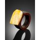 Ethnic Style Wooden Amber Ring The Indonesia, Ring Size: 6 / 16.5, image , picture 2