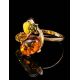 Multicolor Amber Ring In Gold The Symphony, Ring Size: 6.5 / 17, image , picture 2