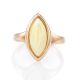 Leaf Cut Amber Ring In Gold The Amaranth, Ring Size: 6 / 16.5, image , picture 2