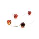 Silver Chain Necklace With Cherry Amber Beads, image , picture 4
