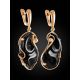 Gold Plated Silver Dangles With Onyx The Serenade, image , picture 3