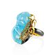 Mix Color Silver Cocktail Ring With Chalсedony The Serenade, Ring Size: Adjustable, image , picture 3