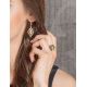 Drop Amber Earrings In Gold-Plated Silver The Carmen, image , picture 3