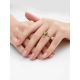 Flower Amber Ring In Gold The Daisy, Ring Size: 7 / 17.5, image , picture 3