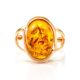 Gold-Plated Ring With Cognac Amber The Strauss, Ring Size: 12 / 21.5, image , picture 3