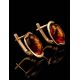 Amber Earrings In Gold-Plated Silver The Strauss, image , picture 2
