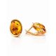Amber Earrings In Gold-Plated Silver The Strauss, image , picture 4