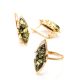 Green Amber Earrings In Gold-Plated Silver The Ballade, image , picture 3