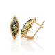 Green Amber Earrings In Gold-Plated Silver The Ballade, image , picture 5