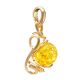 Lemon Amber Pendant In Gold-Plated Silver The Flamenco, image , picture 5