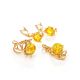 Lemon Amber Pendant In Gold-Plated Silver The Flamenco, image , picture 7