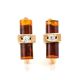 Trendy Gold Plated Earrings With Amber And Crystals The Scandinavia, image , picture 4