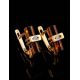 Trendy Gold Plated Earrings With Amber And Crystals The Scandinavia, image , picture 6