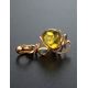 Lemon Amber Pendant In Gold-Plated Silver The Flamenco, image , picture 4