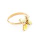 Floral Honey Amber Ring In Gold With Crystals The Verbena, Ring Size: 6 / 16.5, image , picture 4