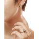 Square Amber Ring In Gold-Plated Silver The Athena, Ring Size: 12 / 21.5, image , picture 2