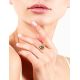 Gold-Plated Ring With Green Amber With Crystals The Verbena, Ring Size: 11.5 / 21, image , picture 3