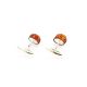 Geometric Silver Cufflinks With Natural Amber, image , picture 2