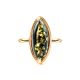 Green Amber Ring In Gold The Stradivari, Ring Size: 8.5 / 18.5, image , picture 2