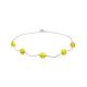 Silver Chain Necklace With Lemon Amber, image , picture 4