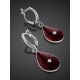 Silver Enamel Drop Earrings With Diamonds The Heritage, image , picture 2