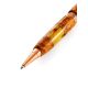 Handcrafted Birch Wood Ball Pen With Amber Stone, image , picture 3