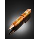 Handcrafted Birch Wood Ball Pen With Amber Stone, image , picture 2