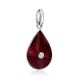 Drop Shaped Silver Enamel Pendant With Diamond Centerpiece The Heritage, image , picture 4