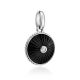 Glossy Round Enamel Pendant With Diamond Centerpiece The Heritage, image , picture 3