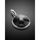 Glossy Round Enamel Pendant With Diamond Centerpiece The Heritage, image , picture 2