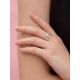 Bright Crystal Double Shank Ring, Ring Size: 6 / 16.5, image , picture 6