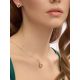 Geometric Gold Plated Pendant With Crystals, image , picture 4