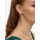 Triangle Silver Crystal Earrings The Astro, image , picture 4