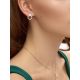 Amazing Silver Crystal Stud Earrings The Astro, image , picture 4
