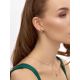 Gold Plated Earrings With Black And White Crystals, image , picture 4