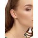 Stylish Geometric Gold Plated Earrings With Crystals, image , picture 4