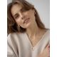 Textured Rose Gold Plated Silver Round Earrings The Liquid, image , picture 4