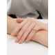 Futuristic Style Golden Ring With Crystal Row, Ring Size: 6 / 16.5, image , picture 4