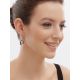 Crystal Dangle Earrings In Gold Plated Silver The Fame, image , picture 4