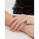 Bold Black Crystal Cocktail Ring In Gold Plated Silver The Fame, Ring Size: 8 / 18, image , picture 5