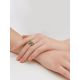 Classy Gold Plated Ring With Green Chrysolits, Ring Size: 9 / 19, image , picture 4
