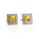 Mosaic Amber Cufflinks And Tie Clip Set, image , picture 4