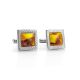 Amber Cufflinks And Tie Bar Set, image , picture 3