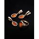 Stylish Cognac Amber In Gold Adjustable Ring The Goji, Ring Size: Adjustable, image , picture 5