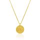 Gilded Silver Necklace With Round Pendant The Liquid, image 