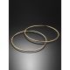Extra Size Golden Hoop Earrings, image , picture 2