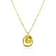 Amazing Gold Plated Silver Necklace The Liquid, image 